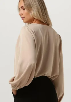beige access blouses blouse with front v opening