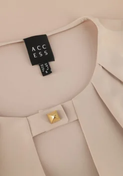 beige access blouses blouse with front v opening