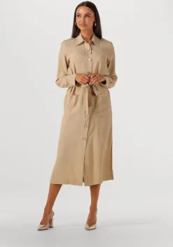 beige access midi jurk 53-3328-667