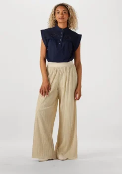 beige aimee the label wijde broek ramses