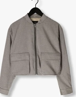 beige alix the label jack ladies woven cropped boucle jacket