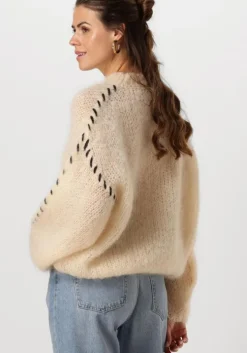 beige american dreams trui catio mohair stitch pullover