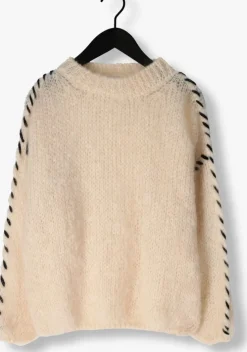 beige american dreams trui catio mohair stitch pullover