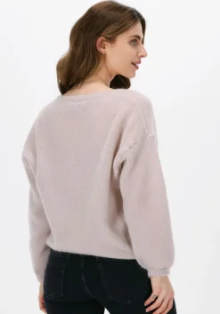 beige american dreams trui silja v neck knit