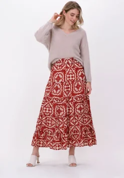 beige american dreams trui silja v neck knit