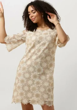 beige ana alcazar midi jurk dress sleeves 040419-3473