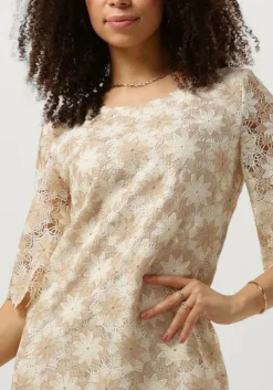 beige ana alcazar midi jurk dress sleeves 040419-3473