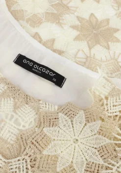 beige ana alcazar midi jurk dress sleeves 040419-3473