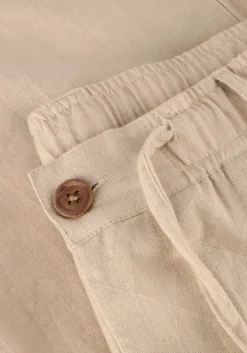 beige anerkjendt chino akjan cot/linen ela pants