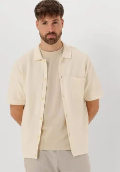 beige anerkjendt polo aksvend s/s knit shirt