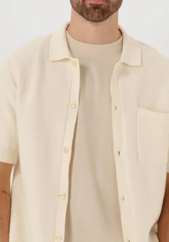 beige anerkjendt polo aksvend s/s knit shirt