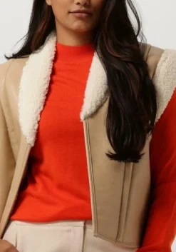 beige another label bodywarmer unni lammy vest