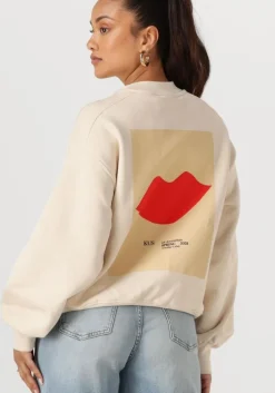 beige another label sweater jaxy kiss sweat l/s