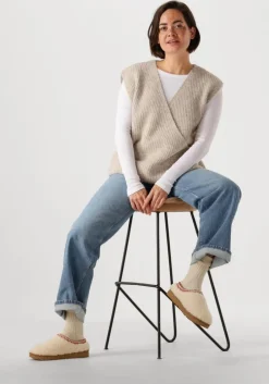 beige another label vest billie knitted vest