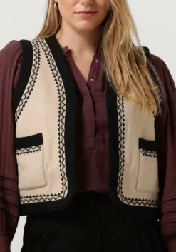 beige antik batik gilet wilma gilet