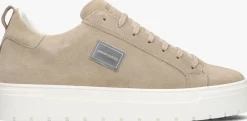 beige antony morato lage sneakers metal bold