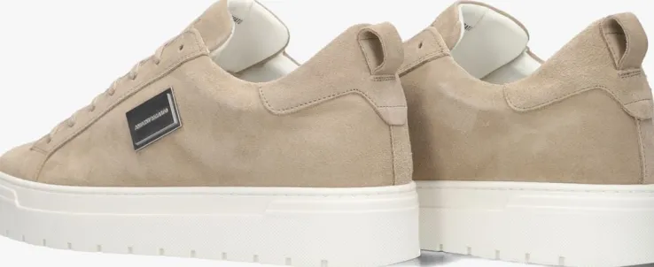 beige antony morato lage sneakers metal bold