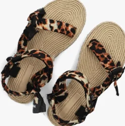 beige arizona love platte sandalen trekky raffia