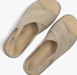 beige ayana platte sandalen 11863