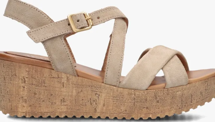 beige ayana sandalen met hak 722032