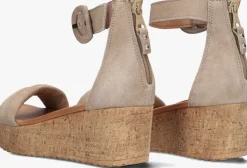 beige ayana sandalen met hak 722025