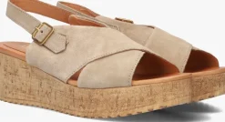 beige ayana sandalen met hak 722031