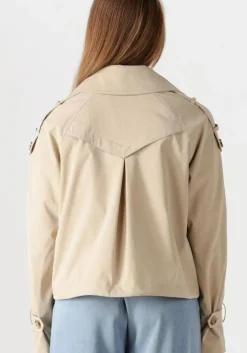 beige beaumont trenchcoats gracy short trench