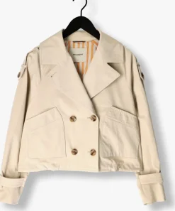 beige beaumont trenchcoats gracy short trench