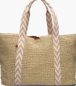 beige becksondergaard shopper paper straw pheobe bag