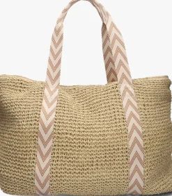 beige becksondergaard shopper paper straw pheobe bag