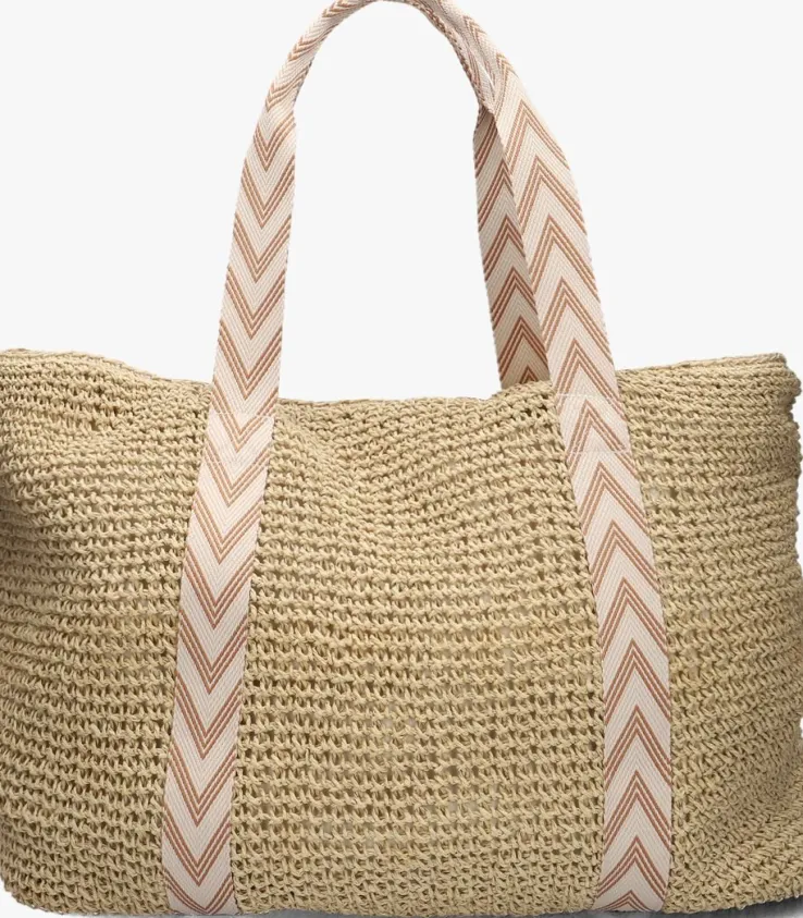 beige becksondergaard shopper paper straw pheobe bag