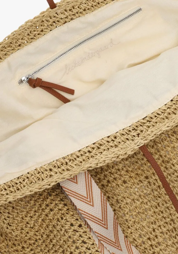 beige becksondergaard shopper paper straw pheobe bag