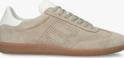beige blackstone lage sneakers lime wren perf