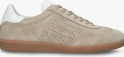 beige blackstone lage sneakers lime wren perf woman