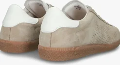 beige blackstone lage sneakers lime wren perf woman