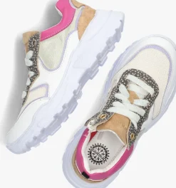 beige braqeez lage sneakers reece run