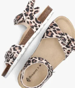 beige braqeez platte sandalen sally spain