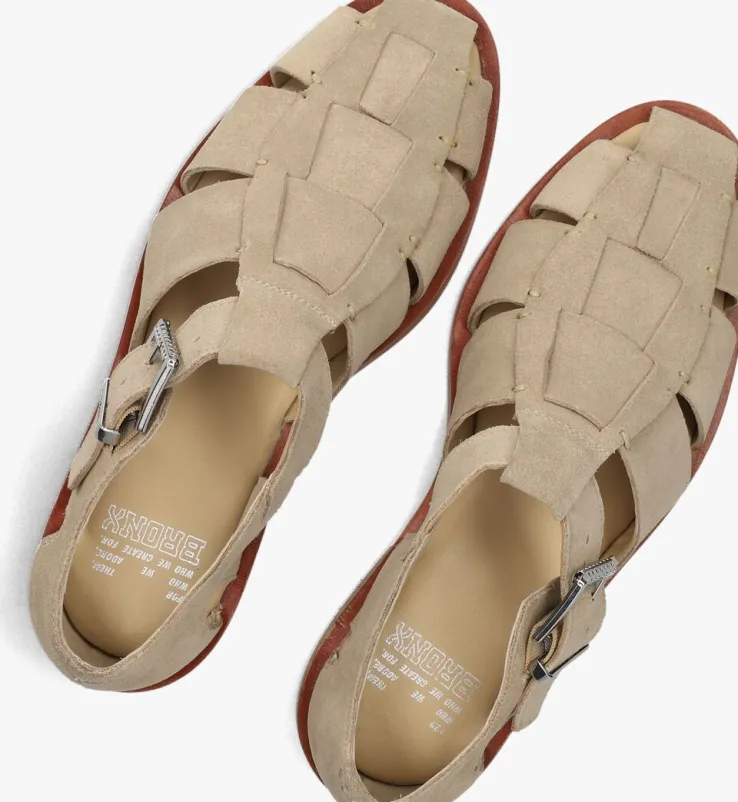 beige bronx sandalen met hak next-wagon 85026