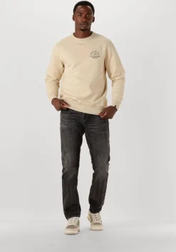 beige butcher of blue sweater army frat crew