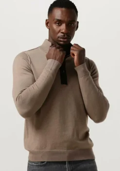 beige butcher of blue trui clifden halfzip