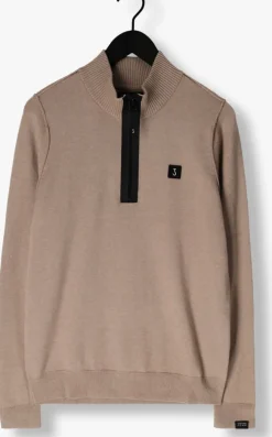 beige butcher of blue trui clifden halfzip