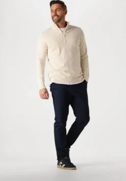beige butcher of blue trui lt clifden half zip