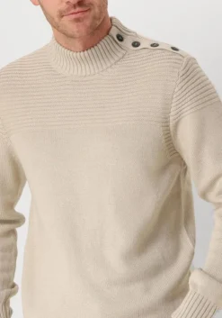 beige butcher of blue trui morris mock btn