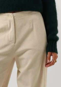 beige by-bar wijde broek odin cord pant