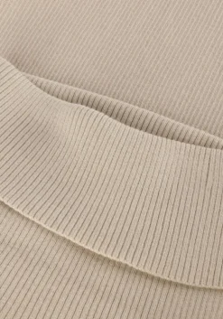 beige calvin klein coltrui woven label roll neck sweater