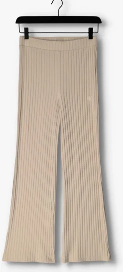 beige calvin klein flared broek elongated rib pants