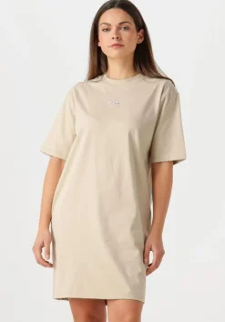 beige calvin klein mini jurk placed inst tee dress