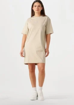 beige calvin klein mini jurk placed inst tee dress