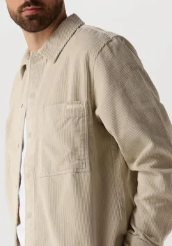 beige calvin klein overshirt corduroy overshirt