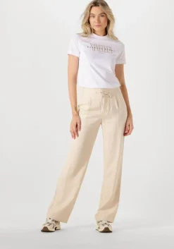 beige calvin klein pantalon ecovero relaxed straight pant
